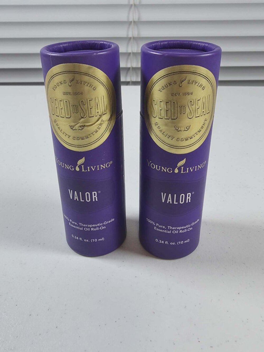 YOUNG LIVING VALOR ROLL ON ESSENTIAL OIL 2 BOTTLES THERAPUTIC GRADE 10 ml. NEW